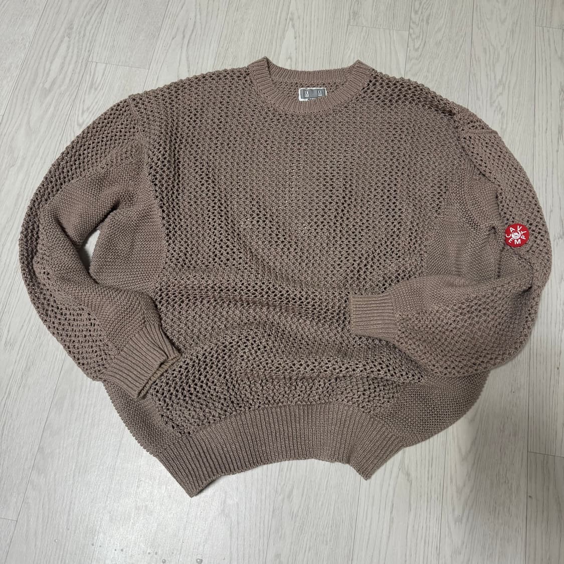 [카브엠트] 사이드 립 루즈 메시 니트 (XL) 상품이미지3