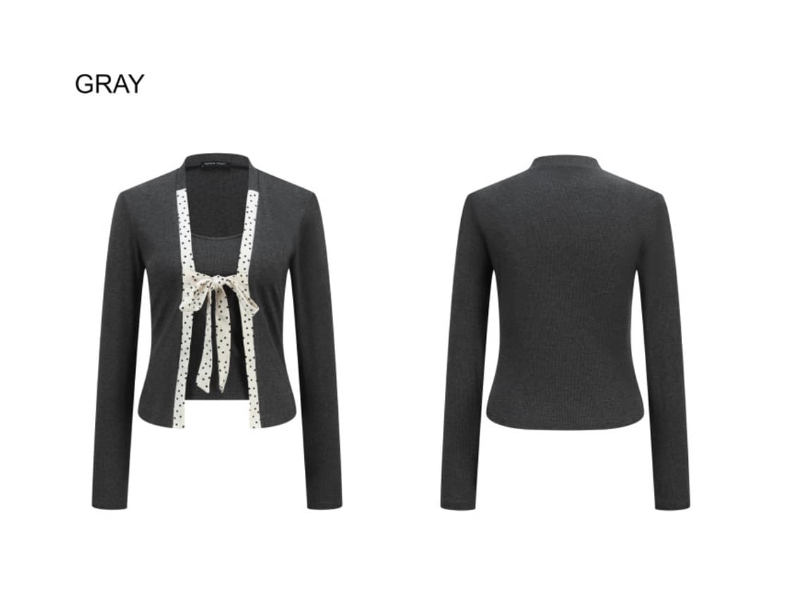 런웨이티켓 (현 오운서) 도트 가디건 M 상품이미지5