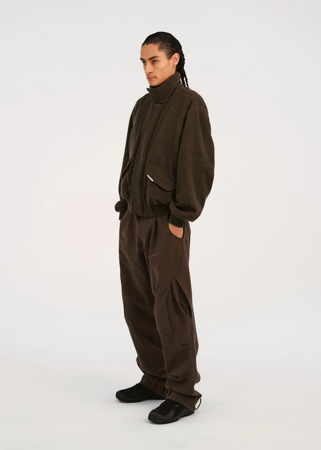 Hyein seo 울 봄버 재킷 카키 3사이즈 상품이미지3