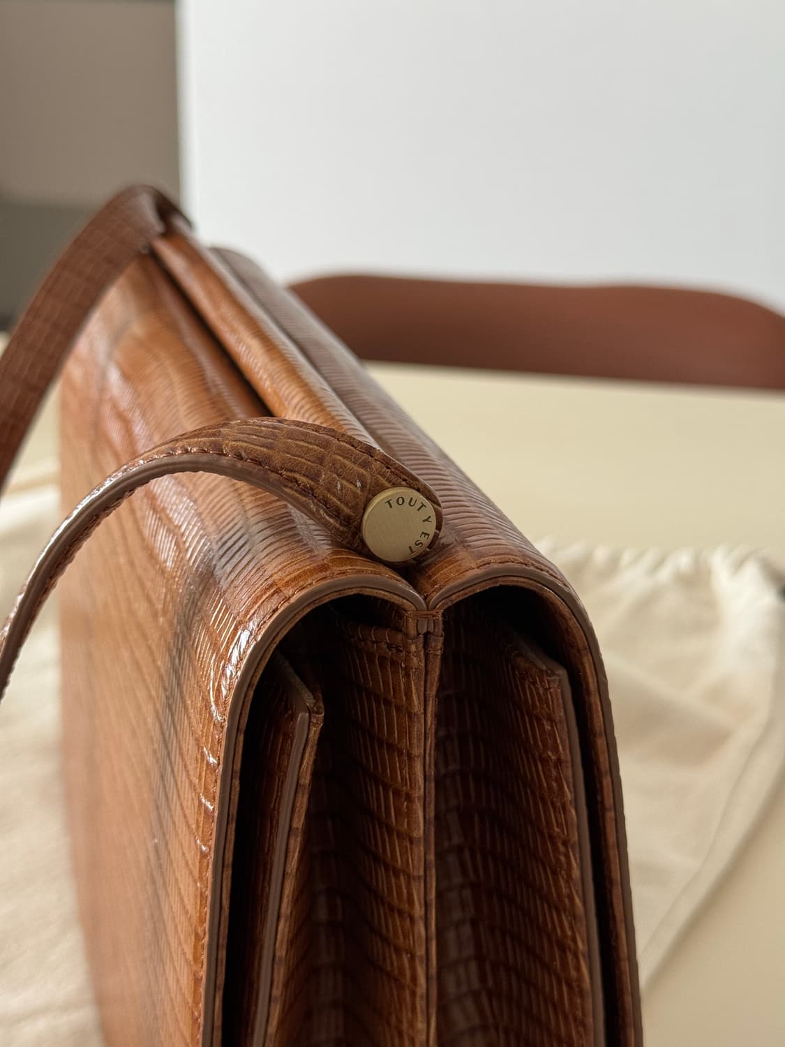 투티에 포멜백 리자드 브라운 상품이미지4