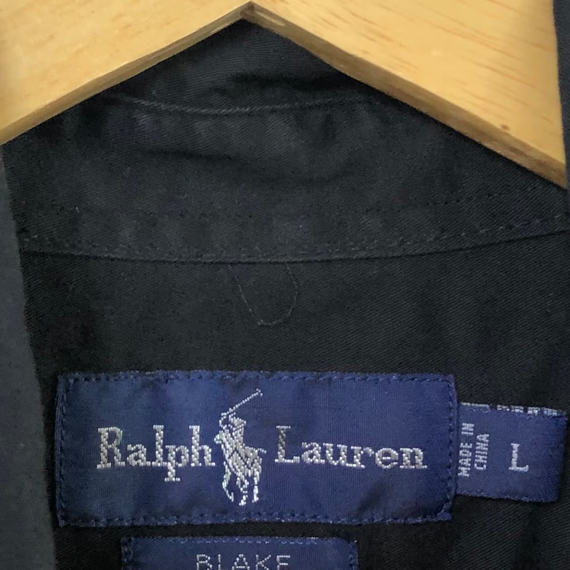 Xxl 폴로 블랙 솔리드코튼 셔츠 상품이미지3