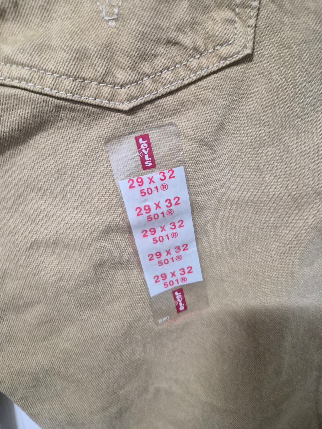 리바이스 501 베이지 청바지 상품이미지4
