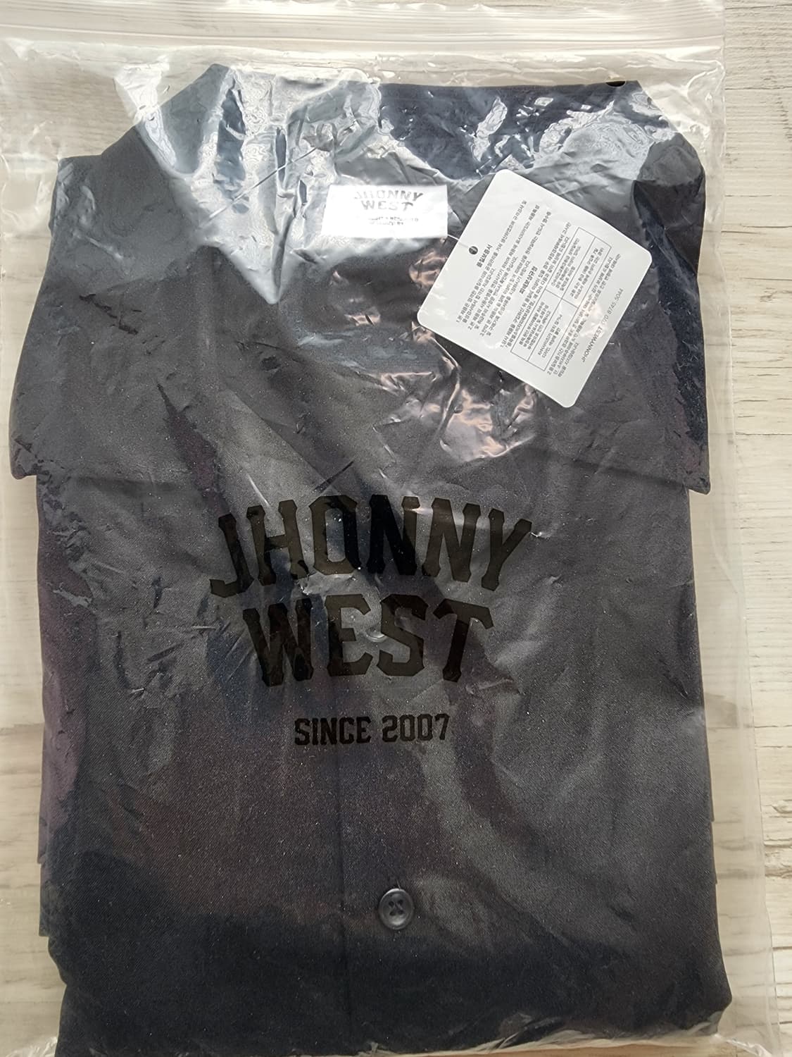(새상품)Johnny west 쟈니웨스트 블랙 반팔 셔츠(105~110) 상품이미지6