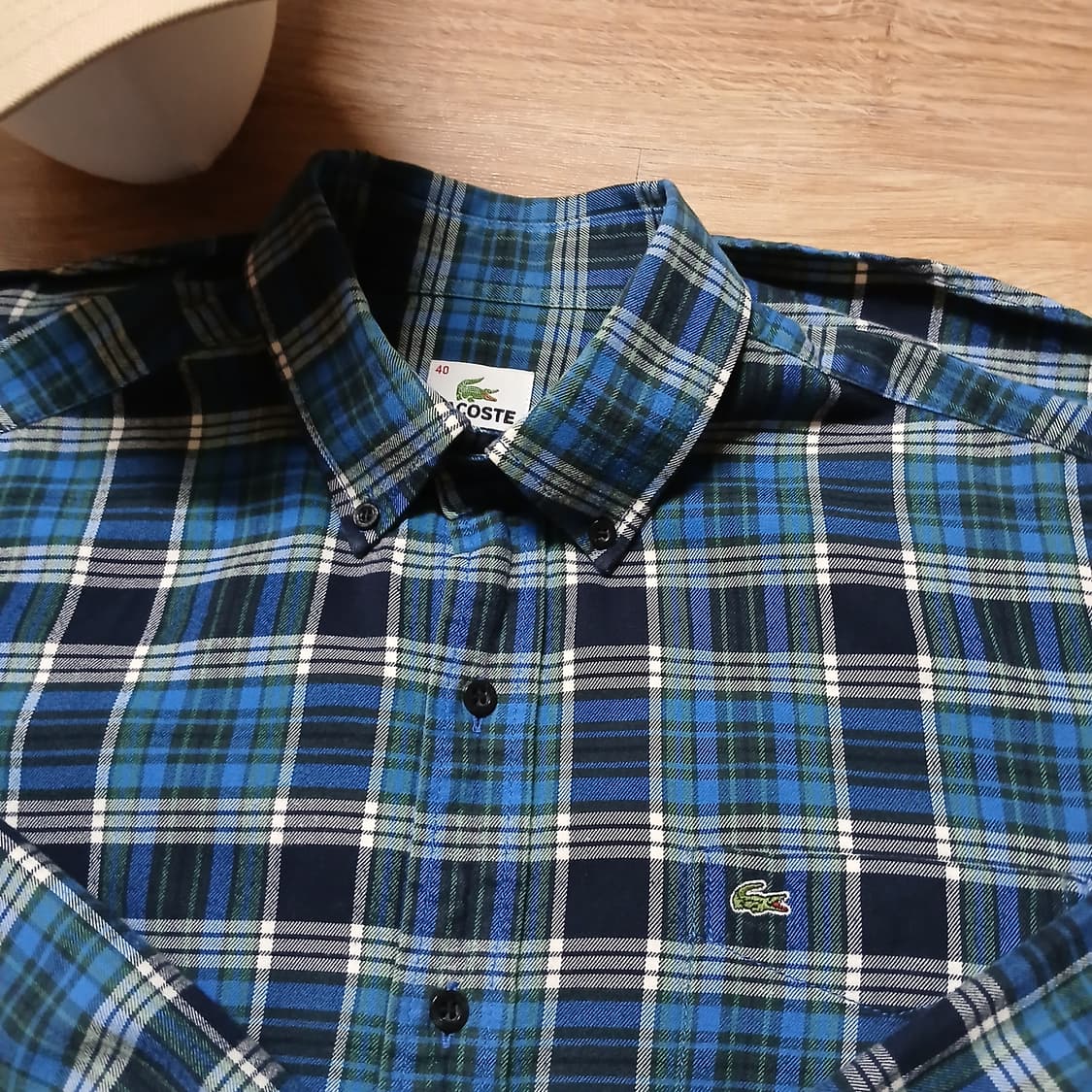lacoste 라코스테 체크 로고 체크 셔츠 남방 빈티지 상품이미지1