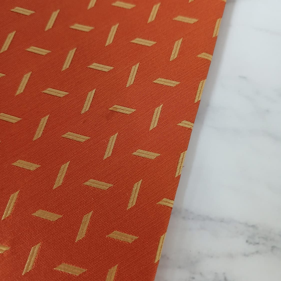 발렌시아가 실크 오렌지 패턴 넥타이 9.5cm A등급 E858 상품이미지9