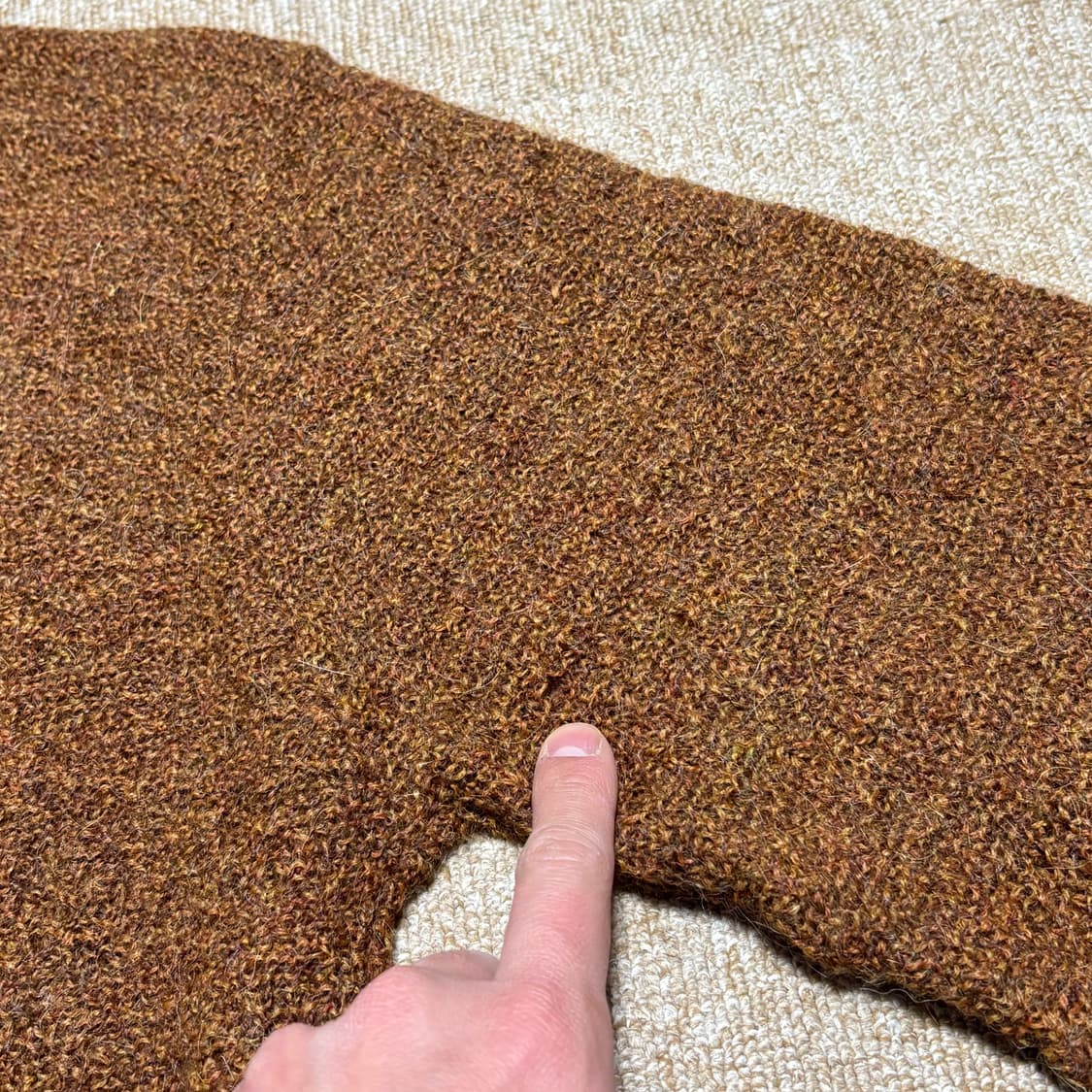 70~80s 버진울 브라운 모크넥 상품이미지8