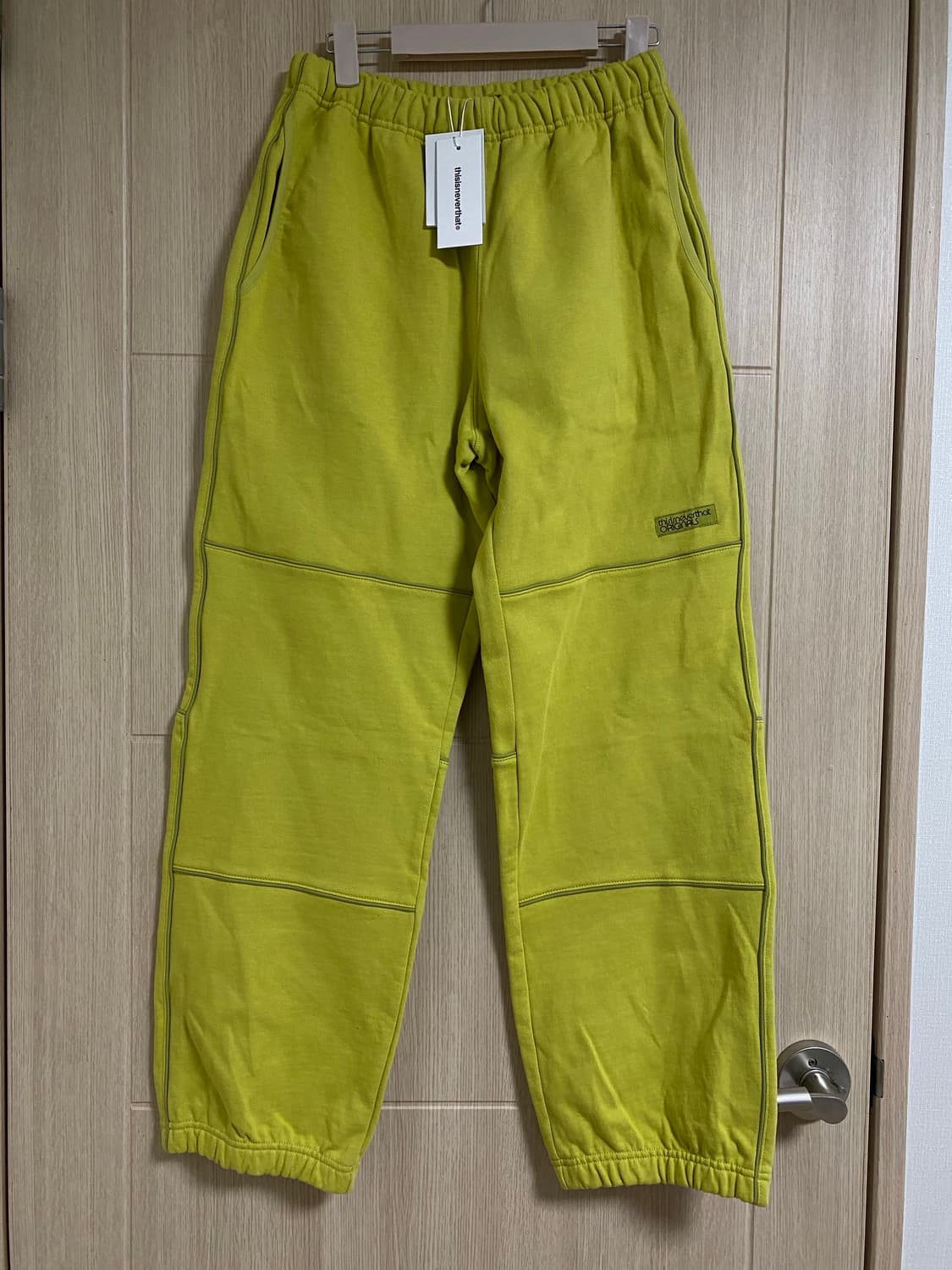 디스이즈네버댓 스웻팬츠 라임그린 S  상품이미지1