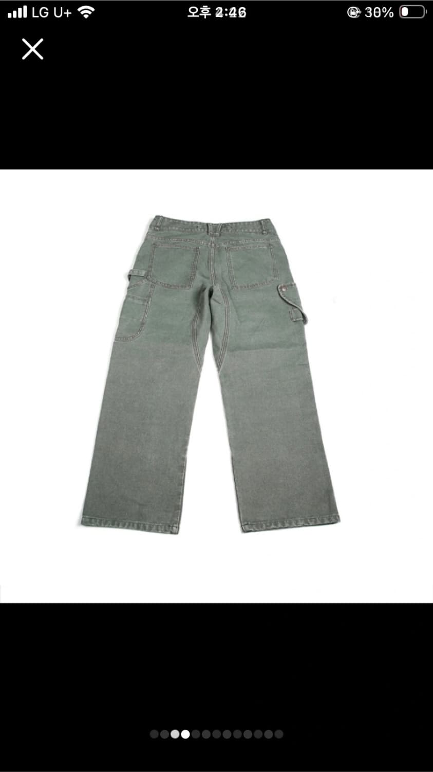 글랙 리버스 더블니 팬츠 올리브 색상 XL 사이즈 새상품 상품이미지2