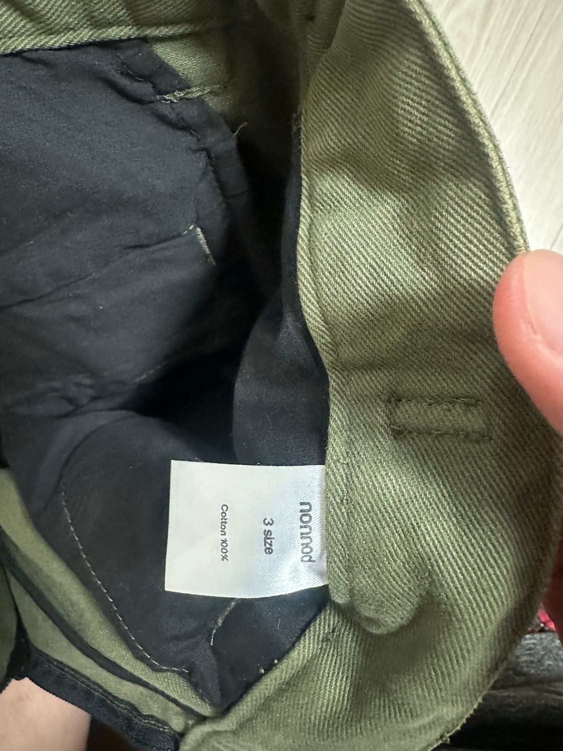 3 논노드 더블포켓 카고 팬츠 카키3 상품이미지3