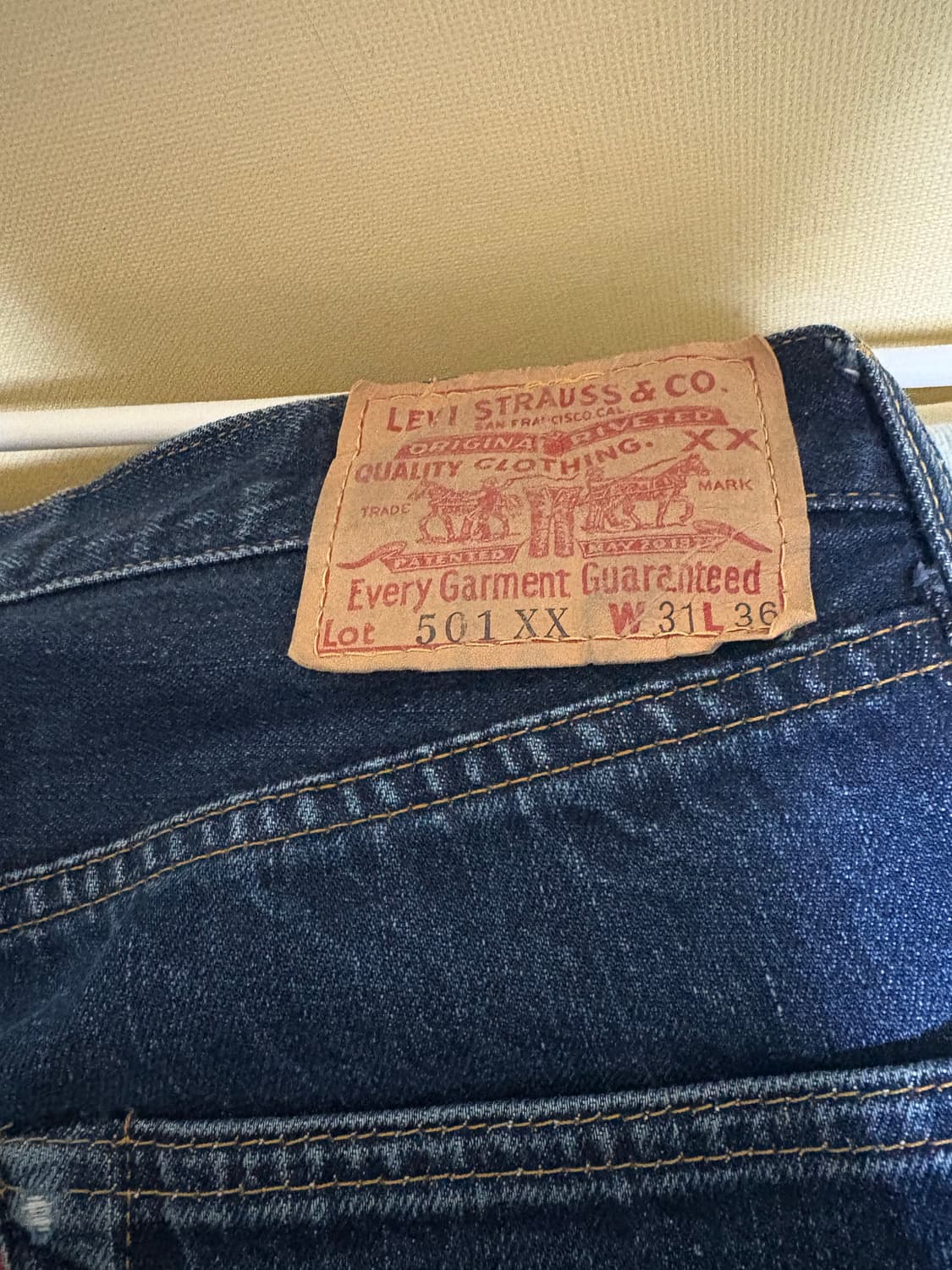 90s 리바이스 LEVIS 555공장 발렌시아 501xx 진청 셀비지 상품이미지3