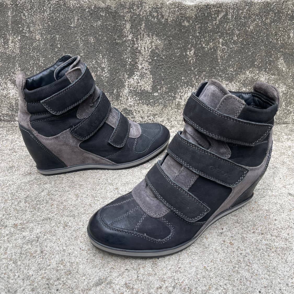 [230] GEOX 레더 웨지힐 스니커즈 상품이미지1