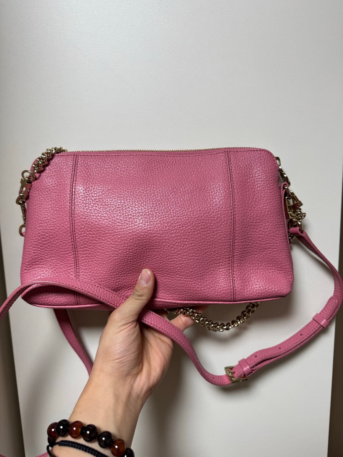 메트로시티 핑크레더 숄더백 상품이미지2