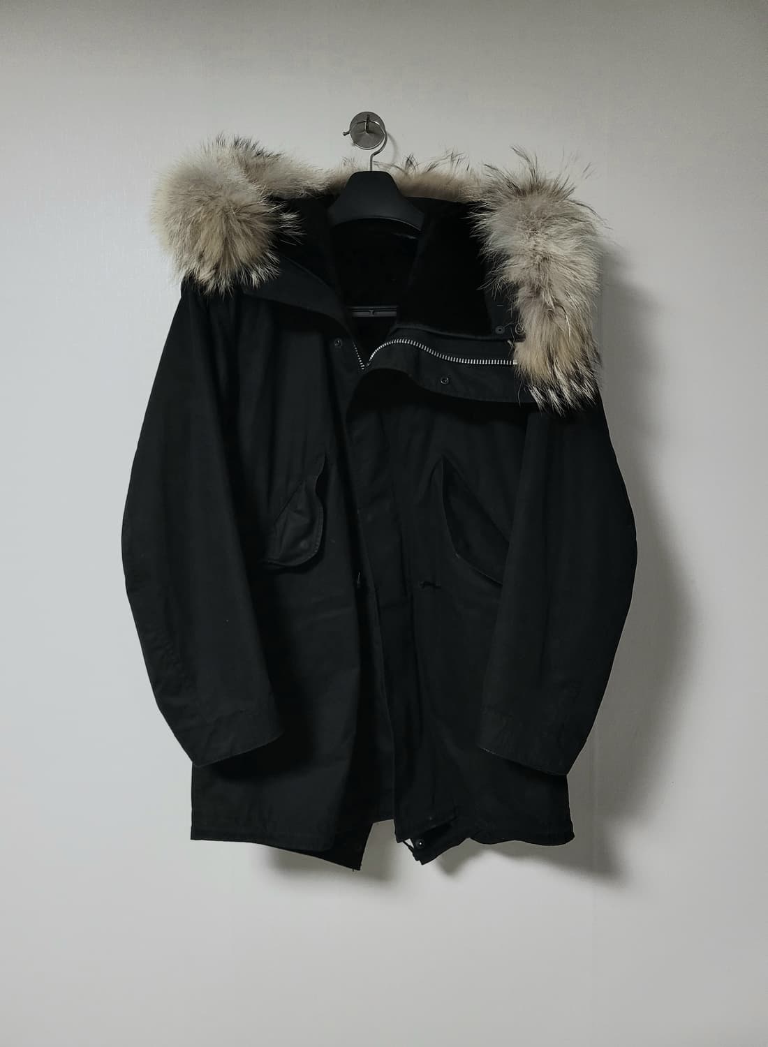 Lad musician m-51 비대칭 커브 하이넥 피쉬테일 개파카 상품이미지1