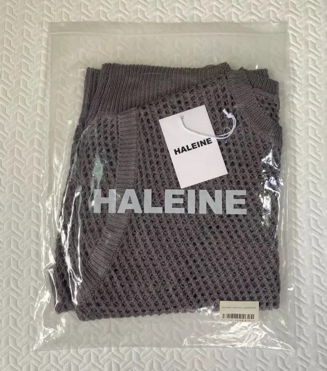 알렌느 매쉬 니트베스트 애쉬그레이 상품이미지3