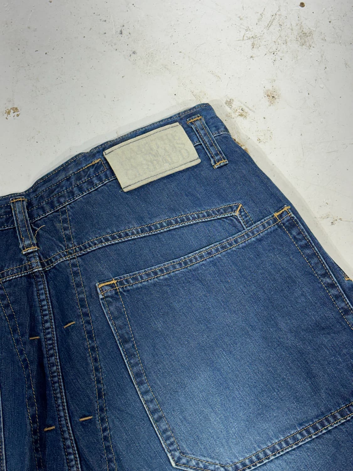 90-00s 마리떼 프랑소와 저버 중청 와이드 데님 팬츠 청바지  상품이미지6