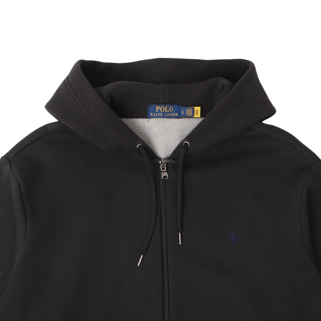 폴로 랄프로렌 qr 블랙 플리스라이닝 후드집업 상품이미지2