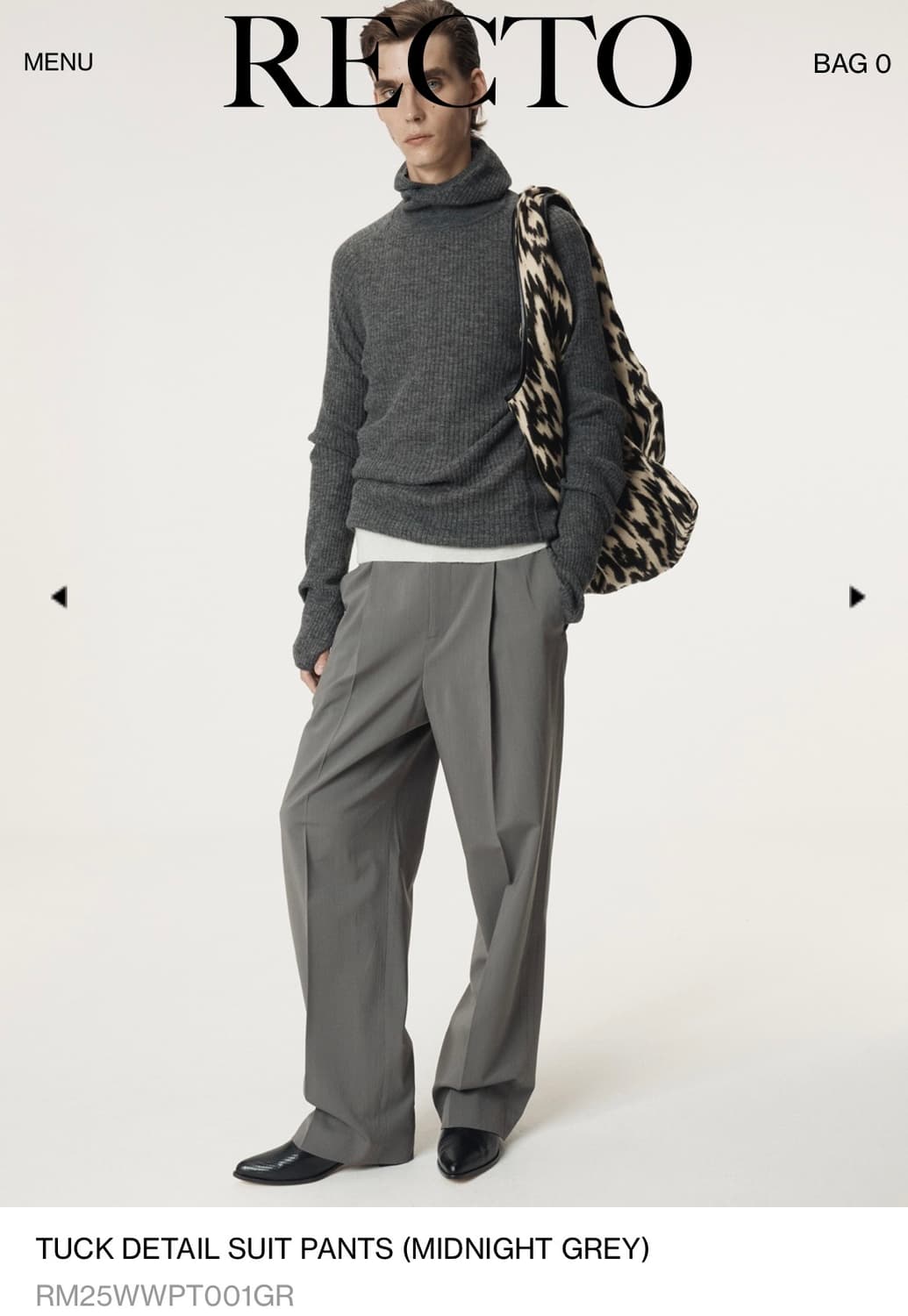 (S새상품)렉토 턱 디테일 팬츠 판매해요 상품이미지1