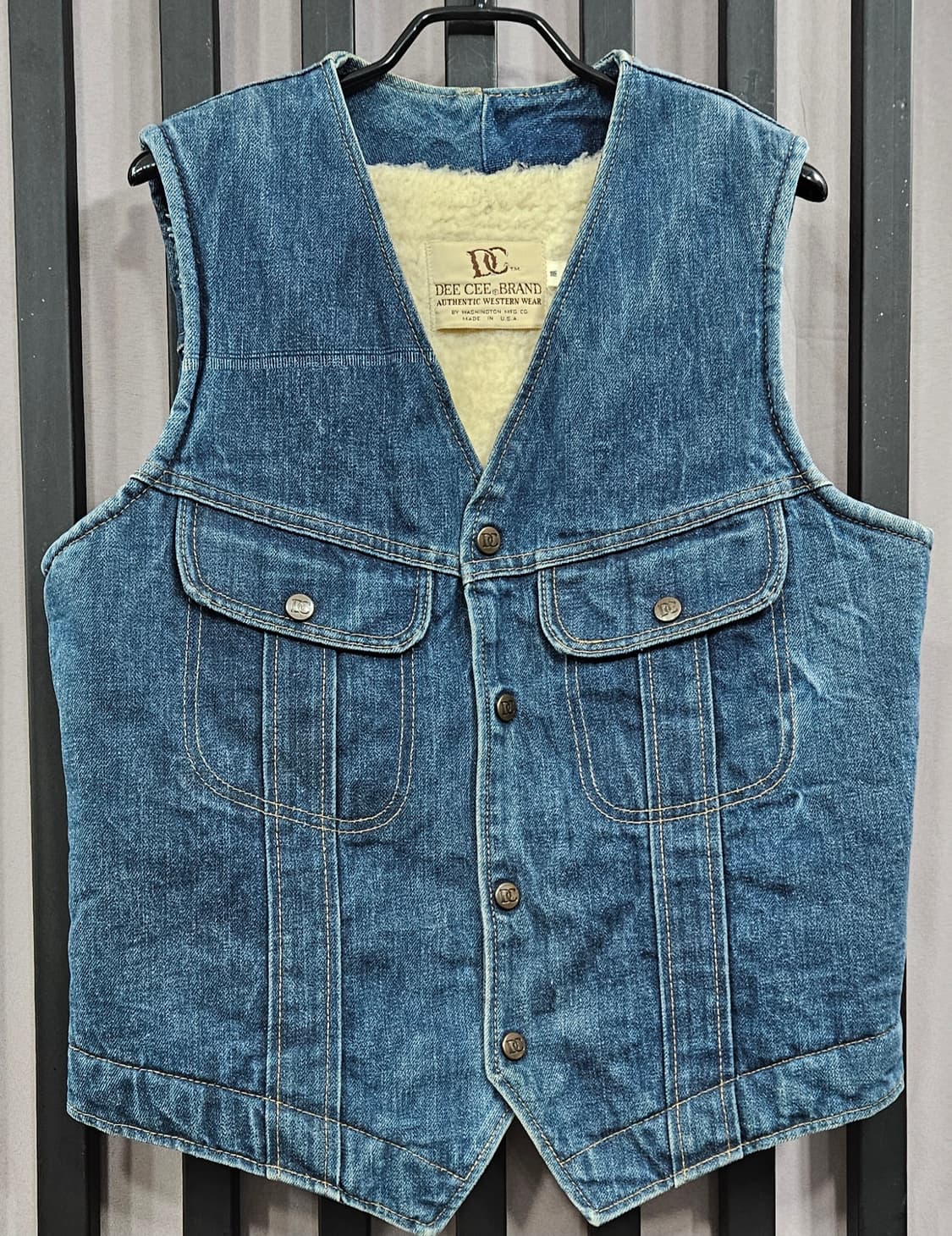 MADE IN U.S.A DC Dee Cee 데님 쉐르파 베스트 M 상품이미지1