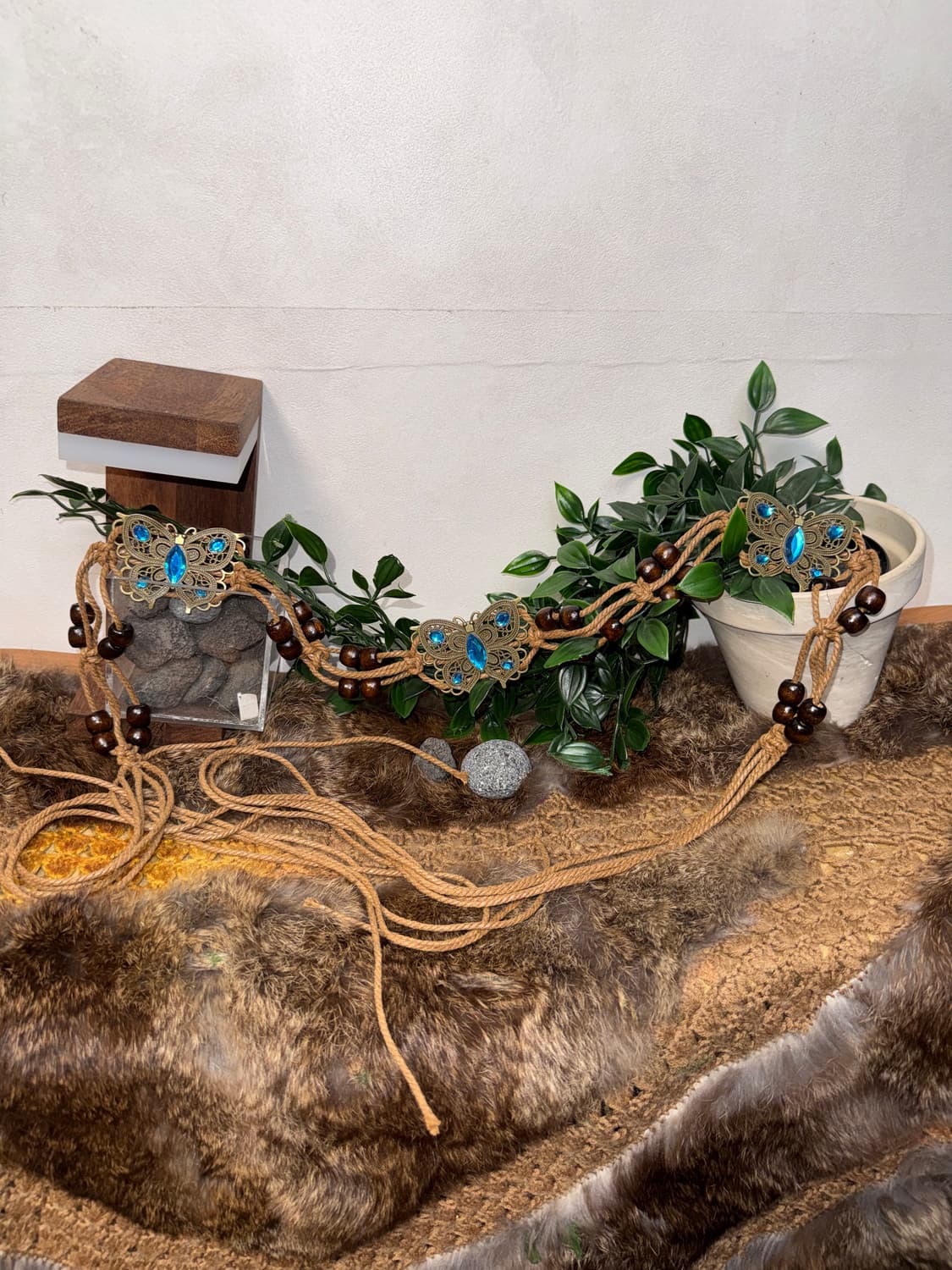 Vintage butterfly western strap belt 상품이미지1