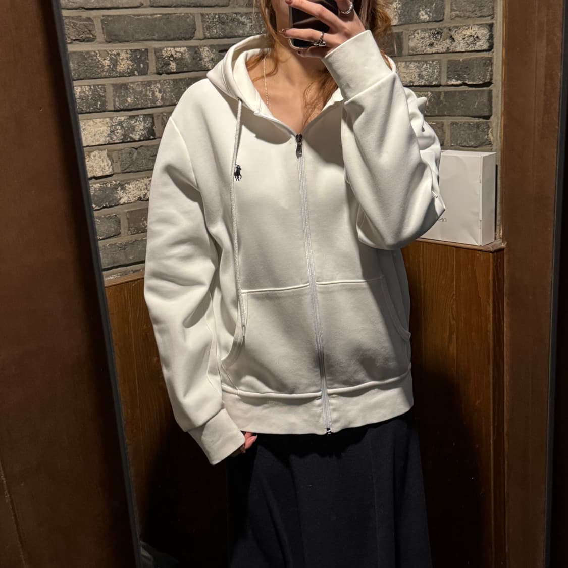 M) 폴로 랄프로렌 화이트 후드 집업 신형 큐알탭 상품이미지10