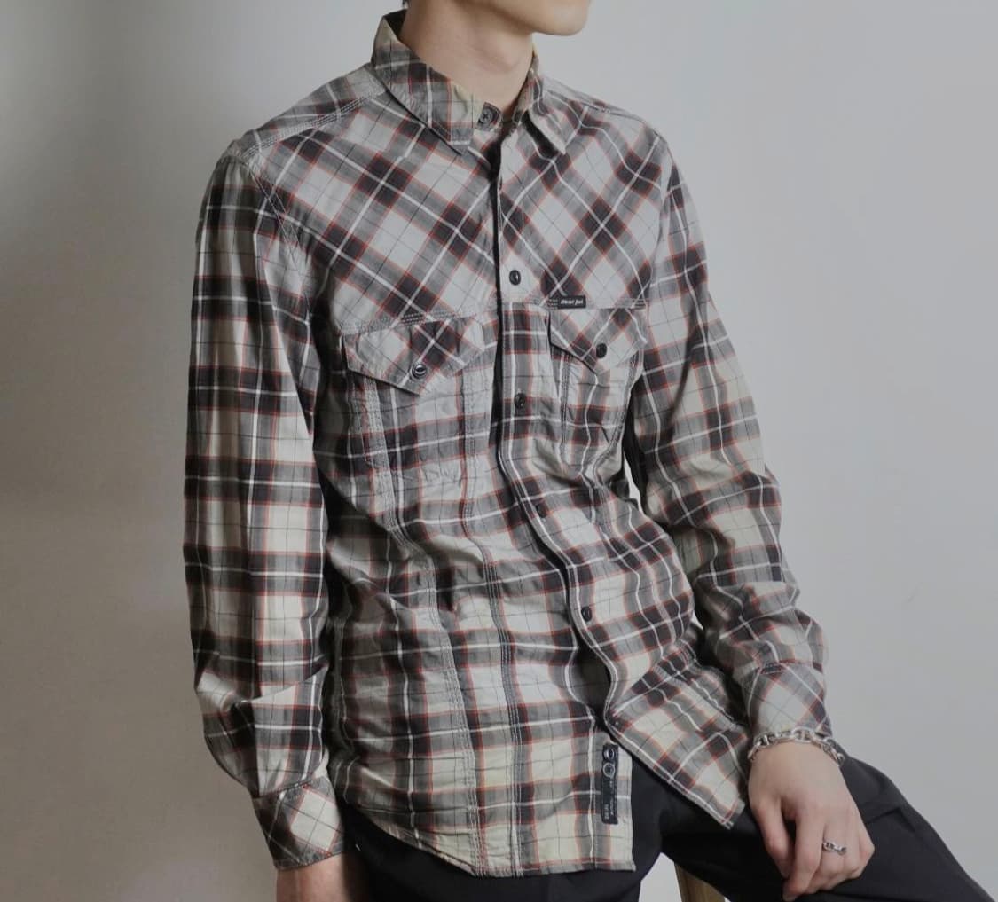 디젤 플레이드 워크셔츠 L  상품이미지1