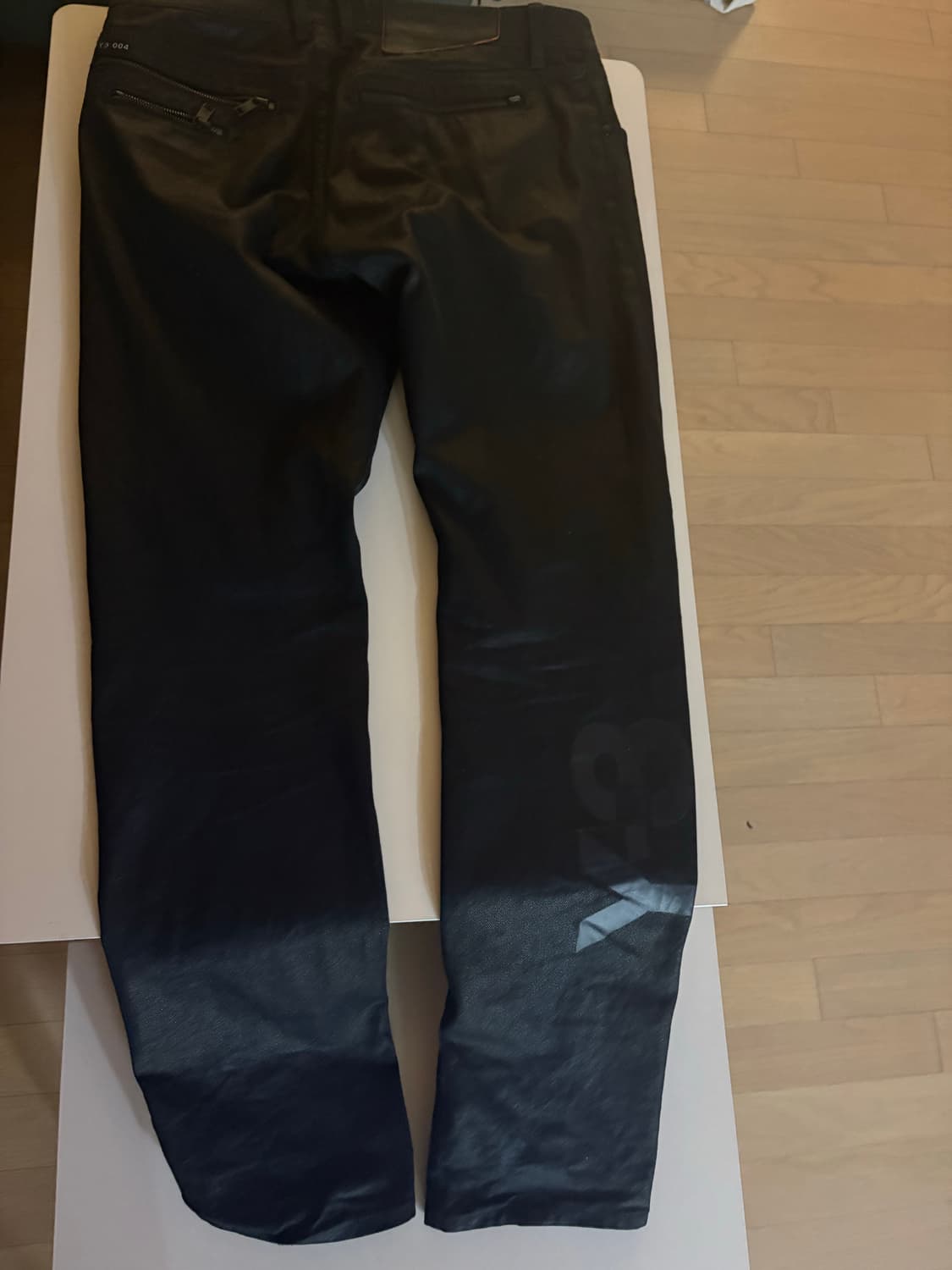 Y-3 Black Coated Trousers with Back Logo 상품이미지1