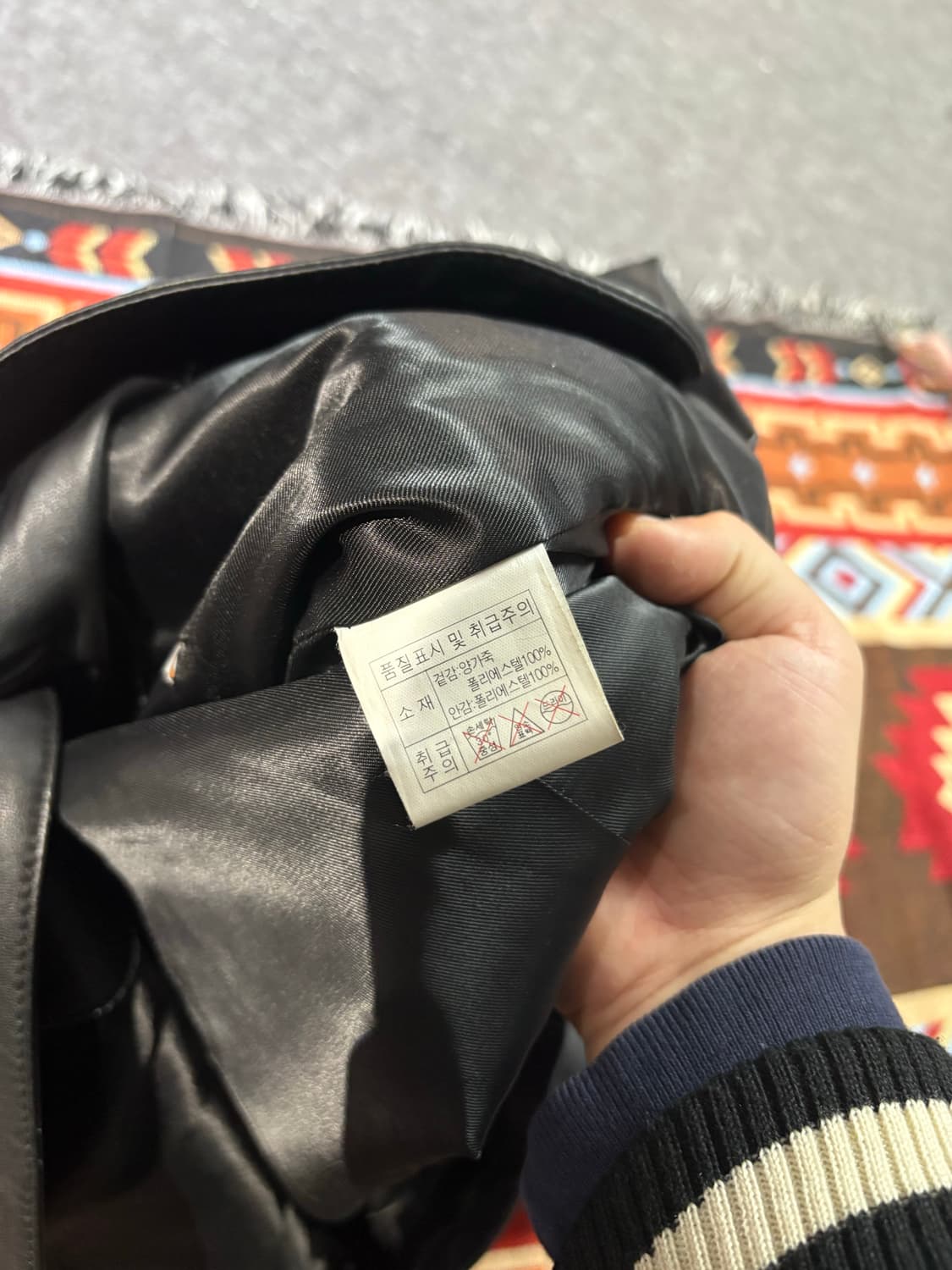 빈티지 양가죽100% 블레이저 레더자켓 상품이미지5