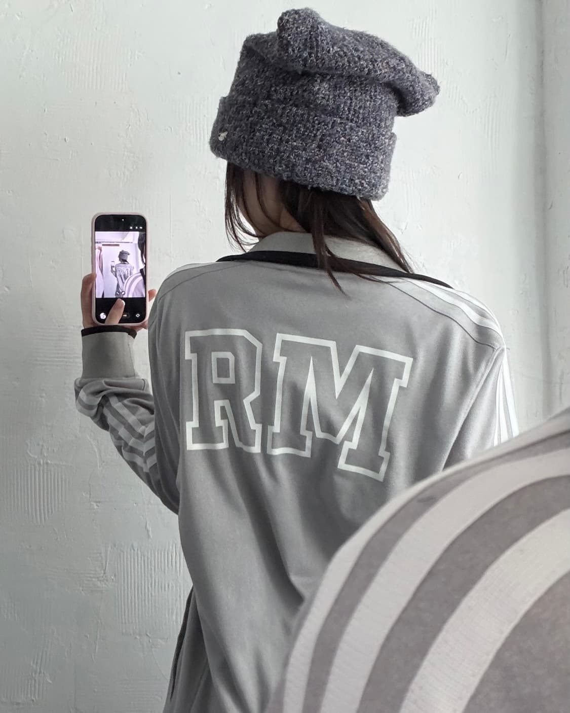 Adidas 아디다스 레알마드리드 RM 로고 실버그레이 컬러 트랙탑 상품이미지3