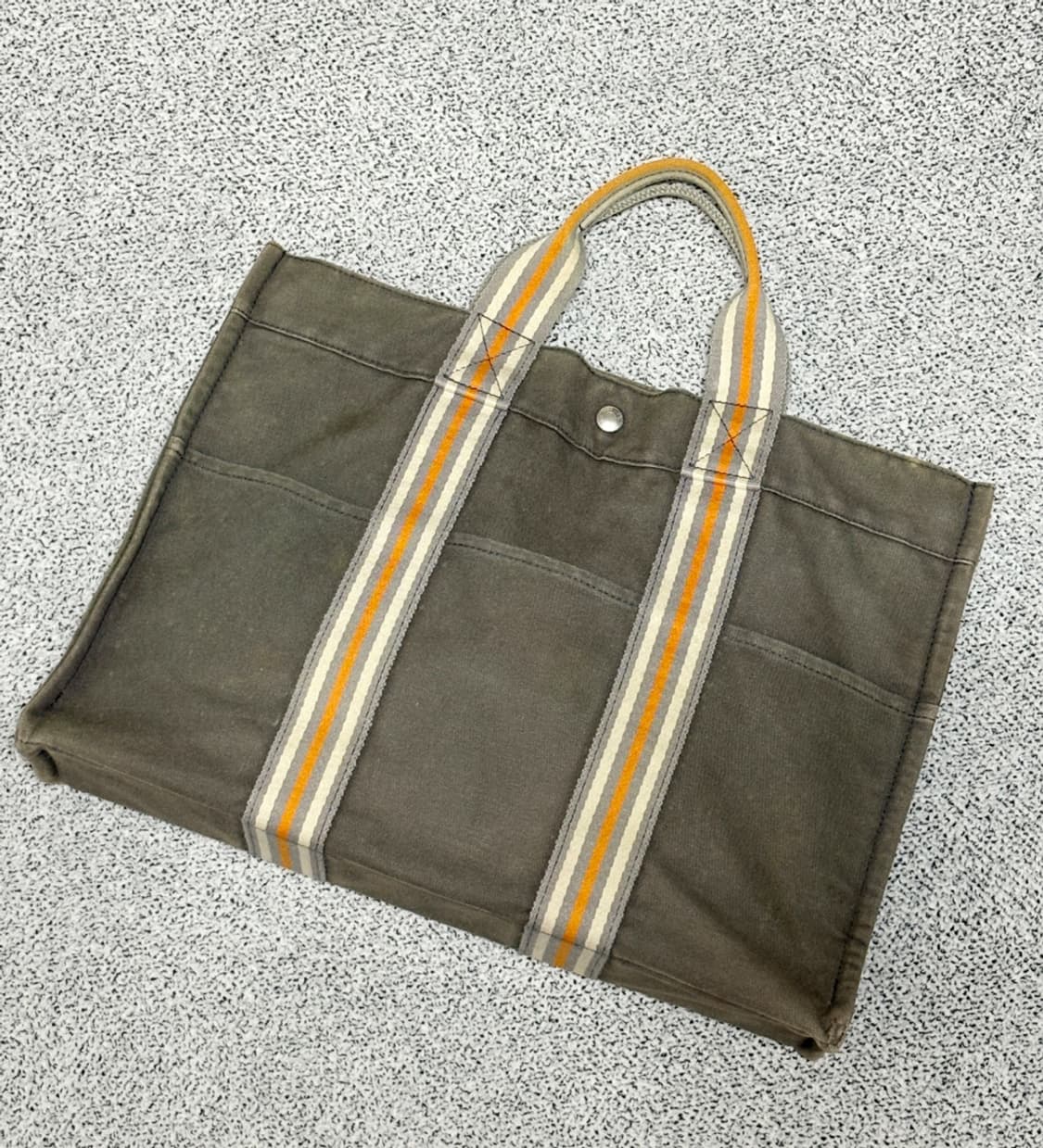 에르메스 2001 긴자 스토어 한정 후루토 캔버스 토트백 그레이/오렌지 상품이미지1