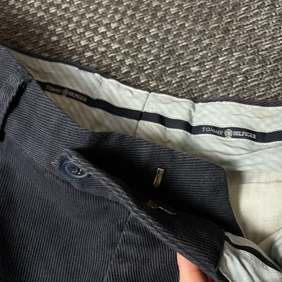 (34) 타미힐피거 다크그레이 코튼 슬랙스 팬츠 상품이미지3