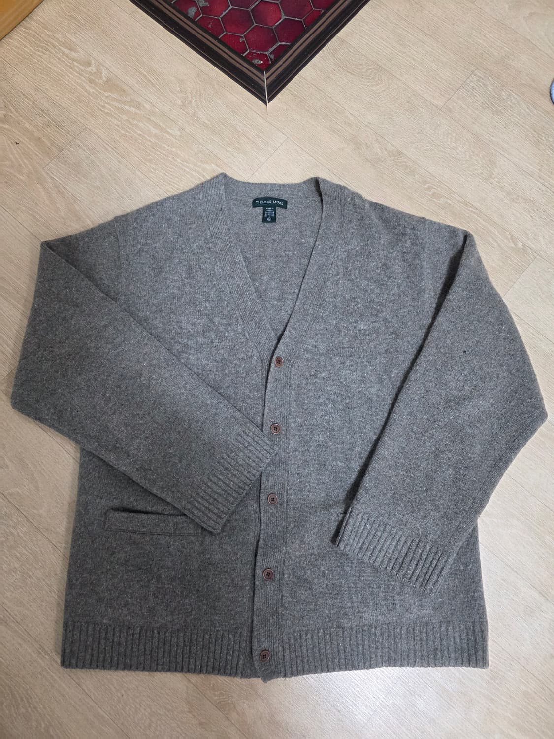 토마스모어 브이넥 램스울 가디건 M 상품이미지1