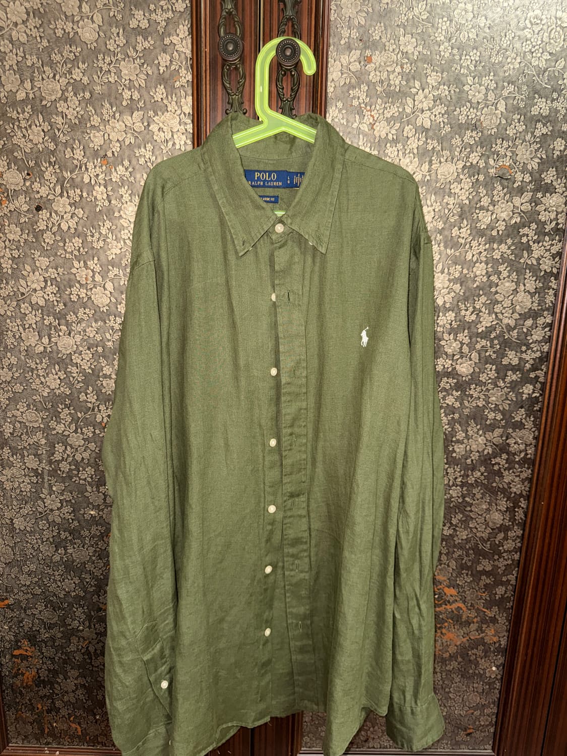 폴로 린넨셔츠 올리브색 상품이미지1