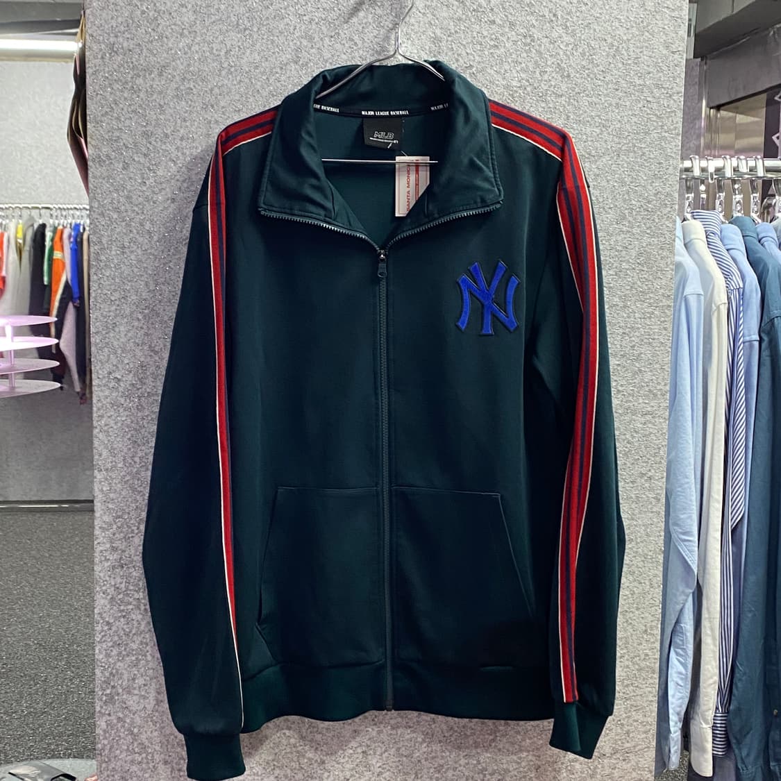 MLB 뉴욕 양키스 사이드라인 배색 트랙탑 져지 B3097 상품이미지2