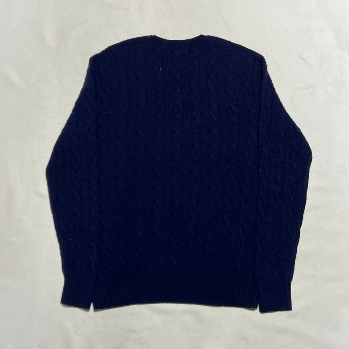 M 폴로랄프로렌 울 캐시미어 케이블 네이비 니트 상품이미지3