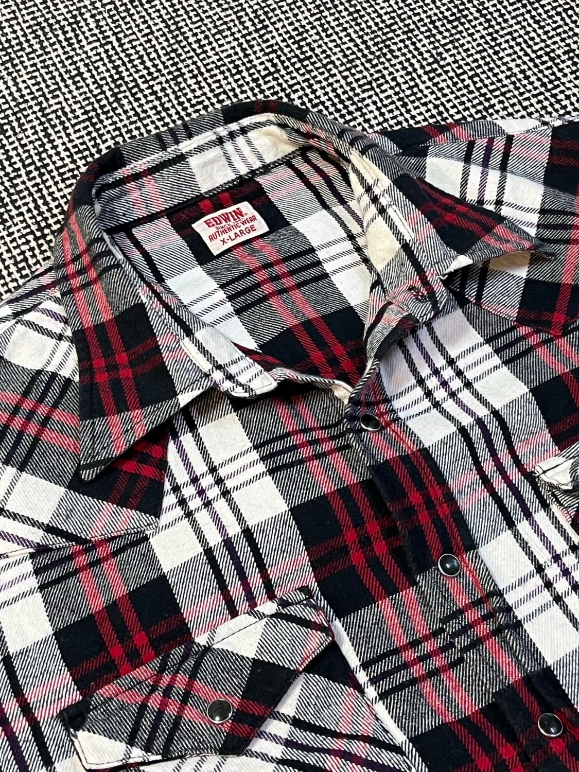 에드윈 체크 웨스턴 셔츠 상품이미지1