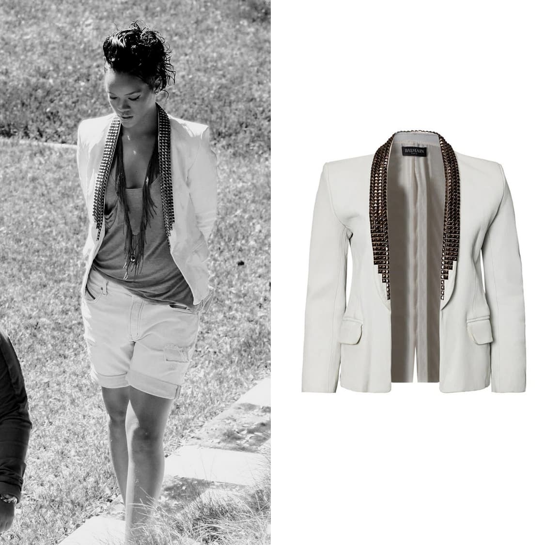 발망 BALMAIN 스터드 레더 블레이저 상품이미지1