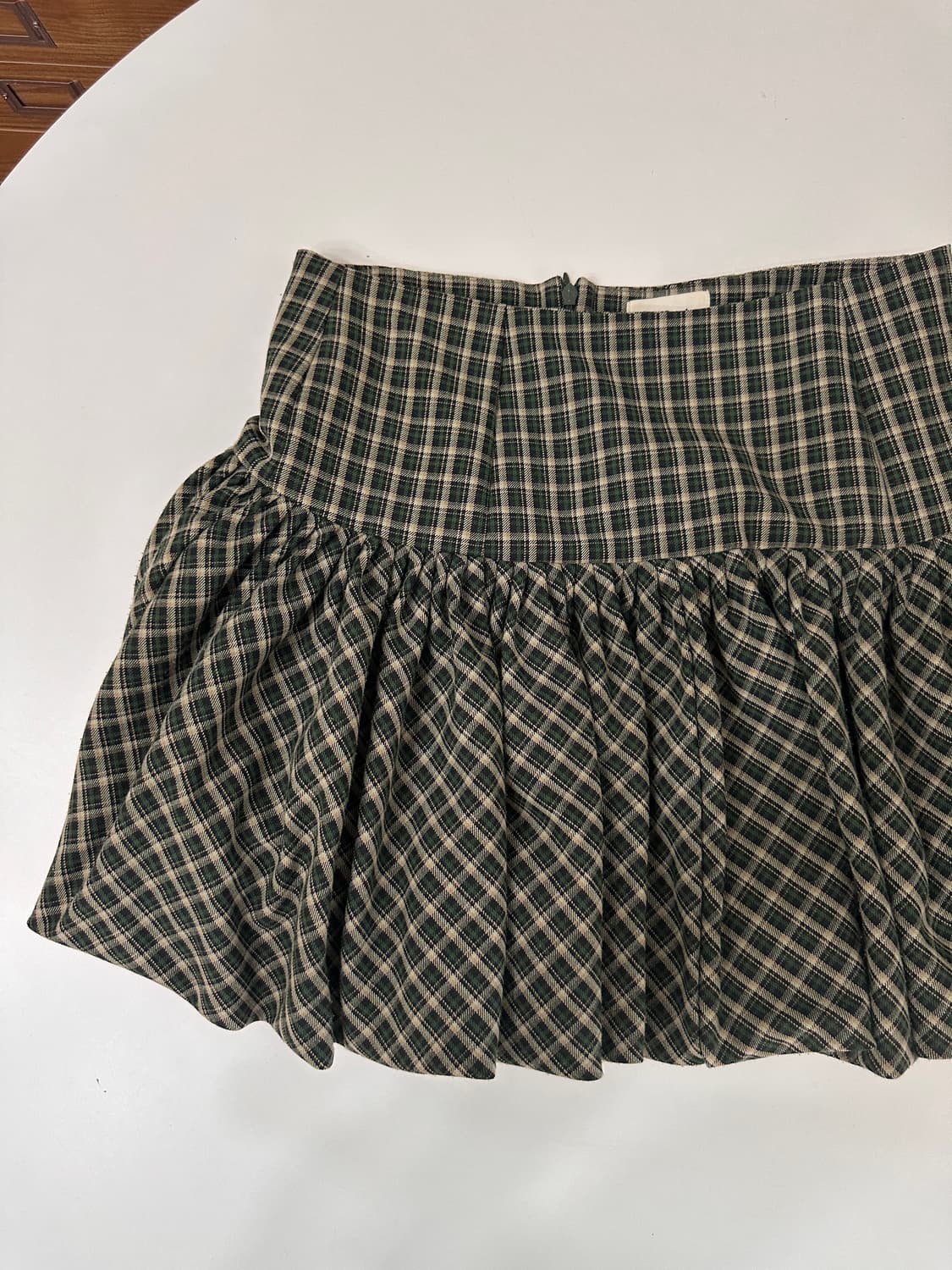 아옵트 BALLOON MINI SKIRT - GREEN CHECK 상품이미지2