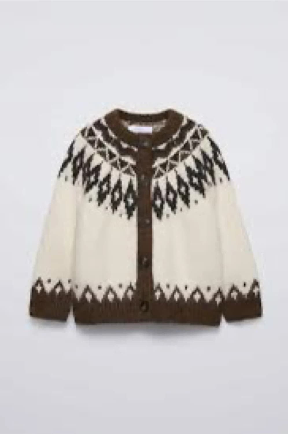 자라 자카드 노르딕 니트 가디건 상품이미지4