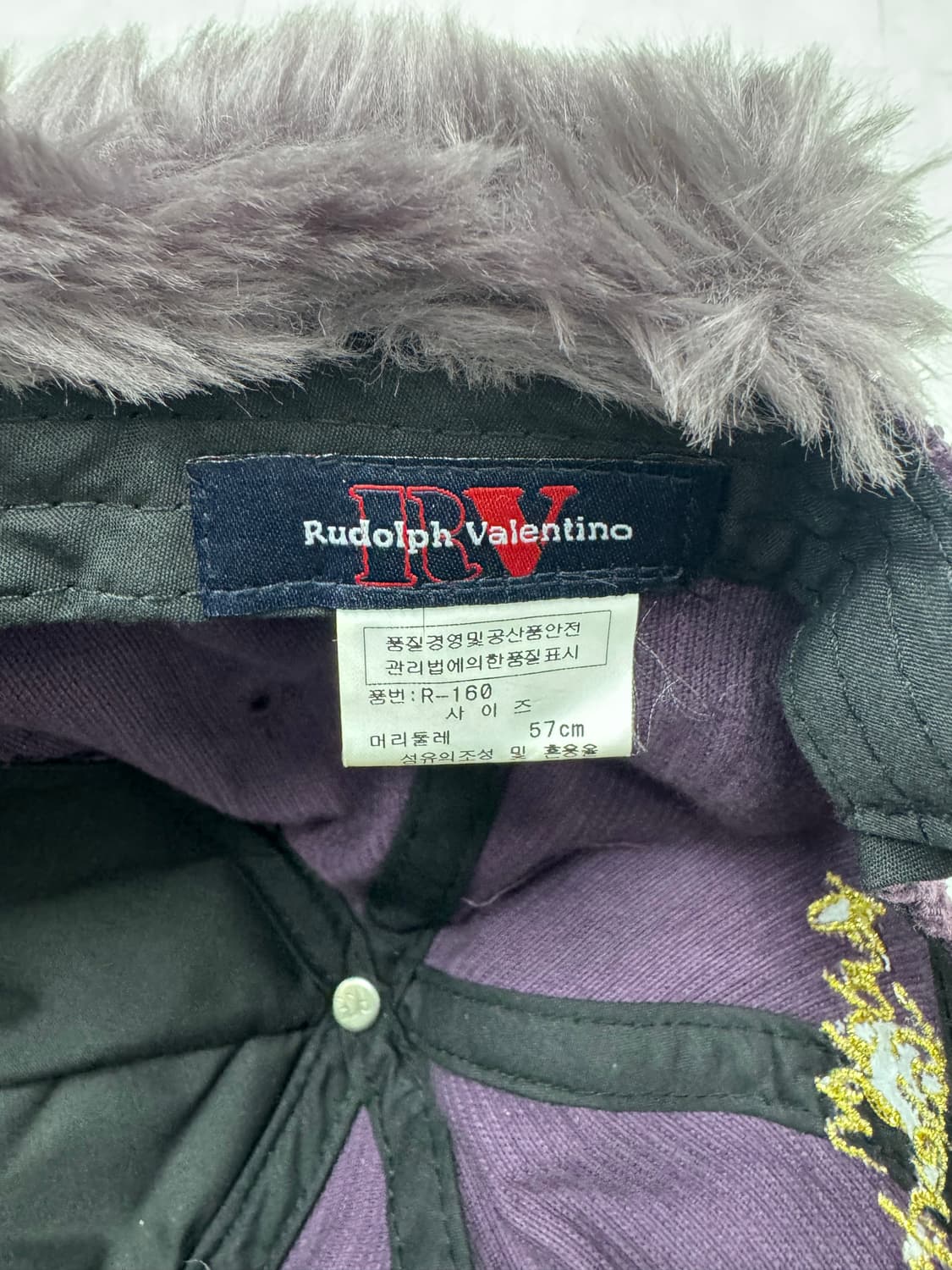 •Y2K 벨벳 퀼팅 트래퍼 볼캡 상품이미지6