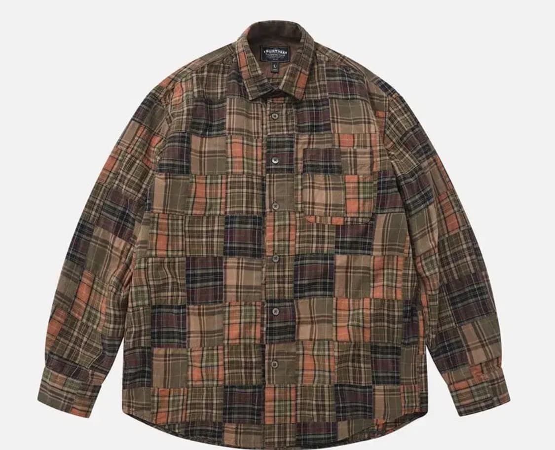 프리즘웍스 브라우니 패치워크 셔츠  XL 상품이미지1