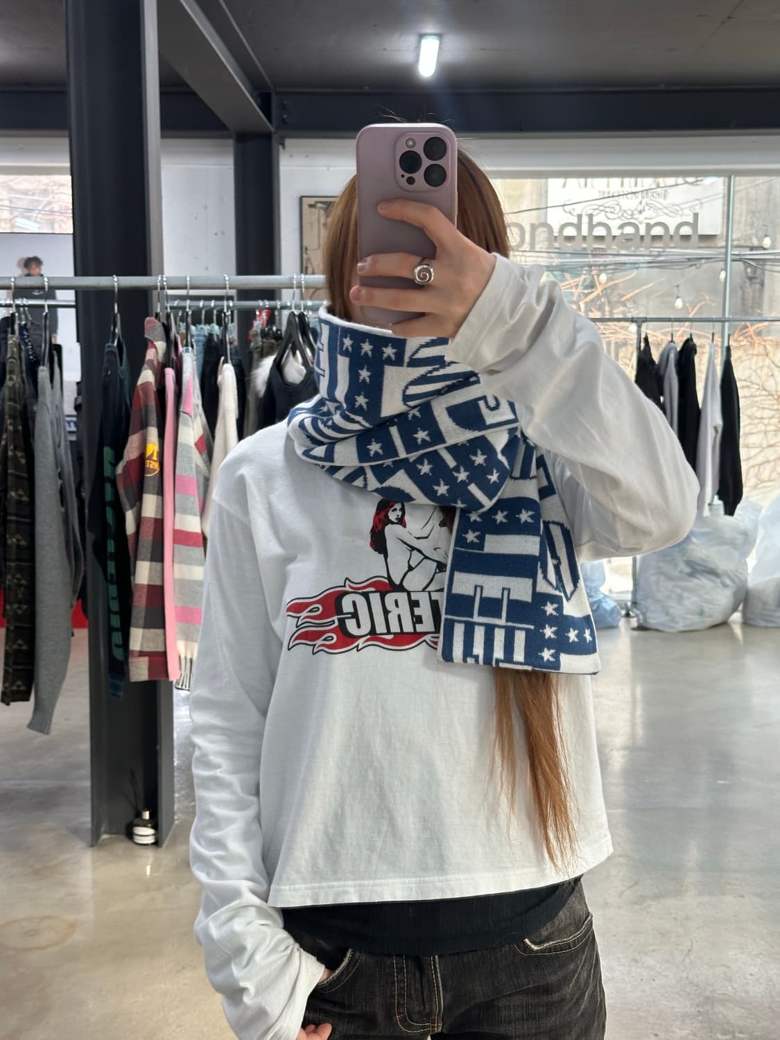 히스테릭글래머 스펠아웃 성조기 머플러 상품이미지2