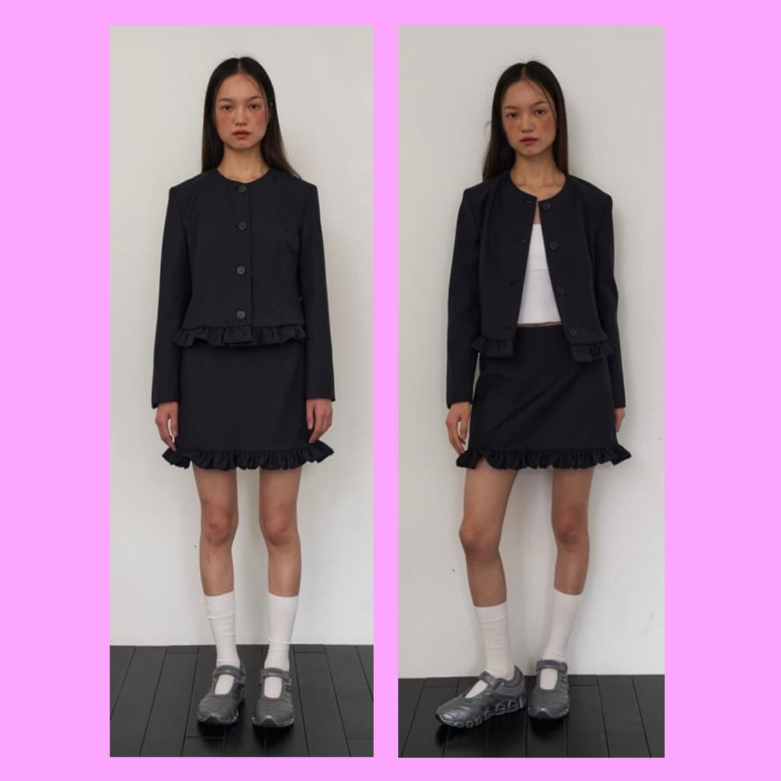 아우어솔티 스커트 Rosemoss mini skirt darknavy 상품이미지1