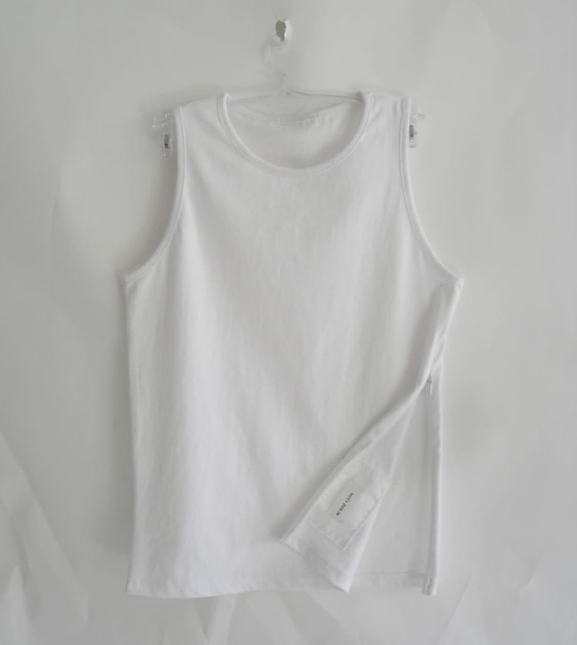 Eonts Side Zipper Cotton Top - White  상품이미지1