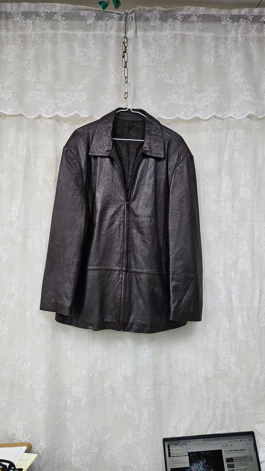 브라운 남성 양가죽 봄버자켓  상품이미지1