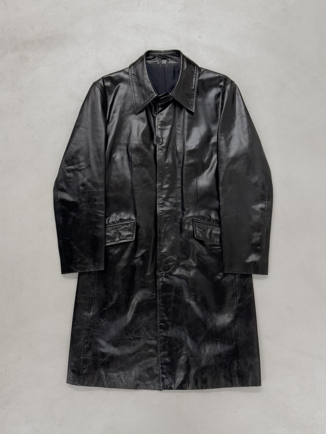 VISARUNO 홀스하이드 레더 코트 상품이미지1