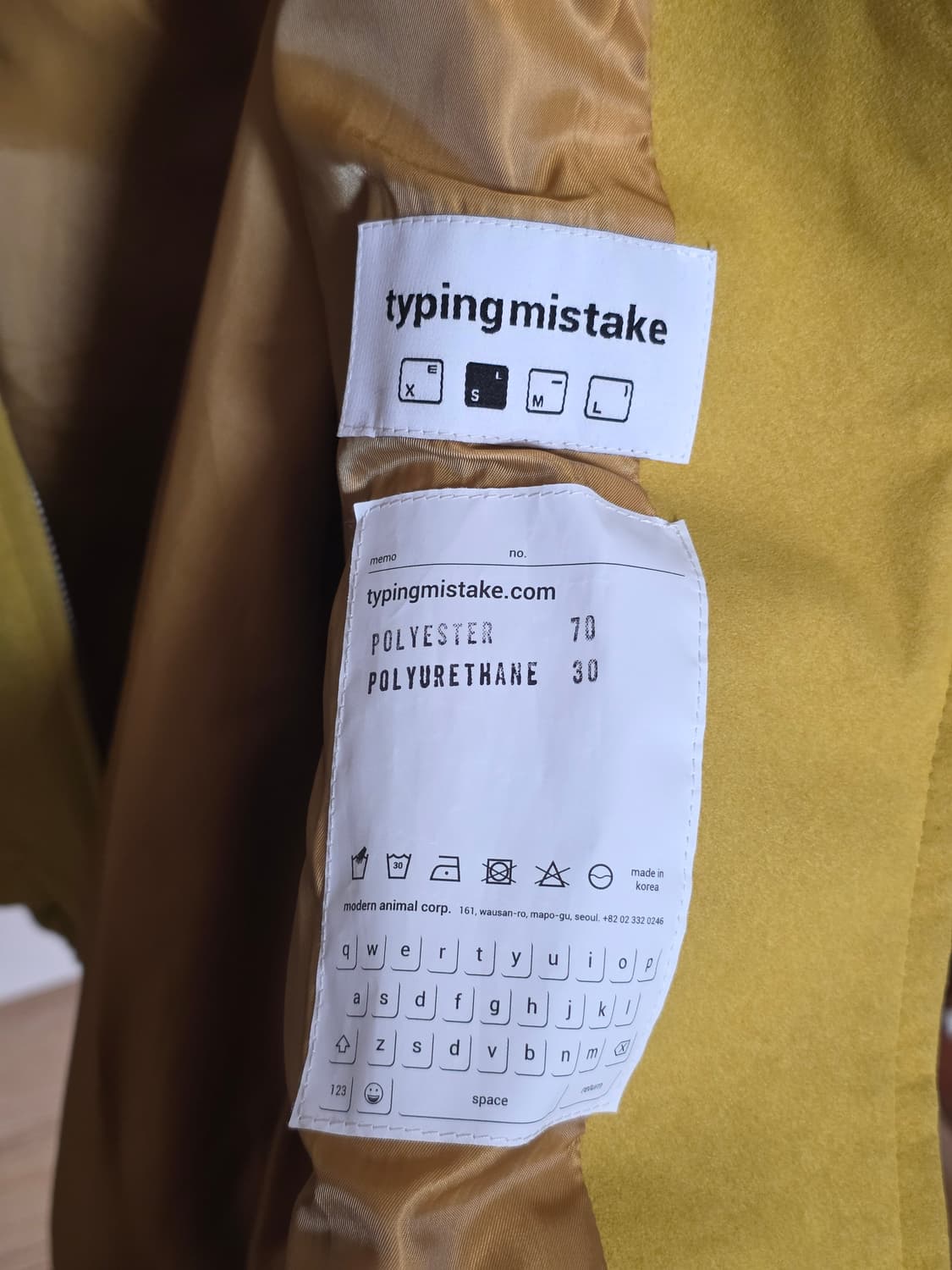 타이핑미스테이크 옐로우 블루종 S 상품이미지5