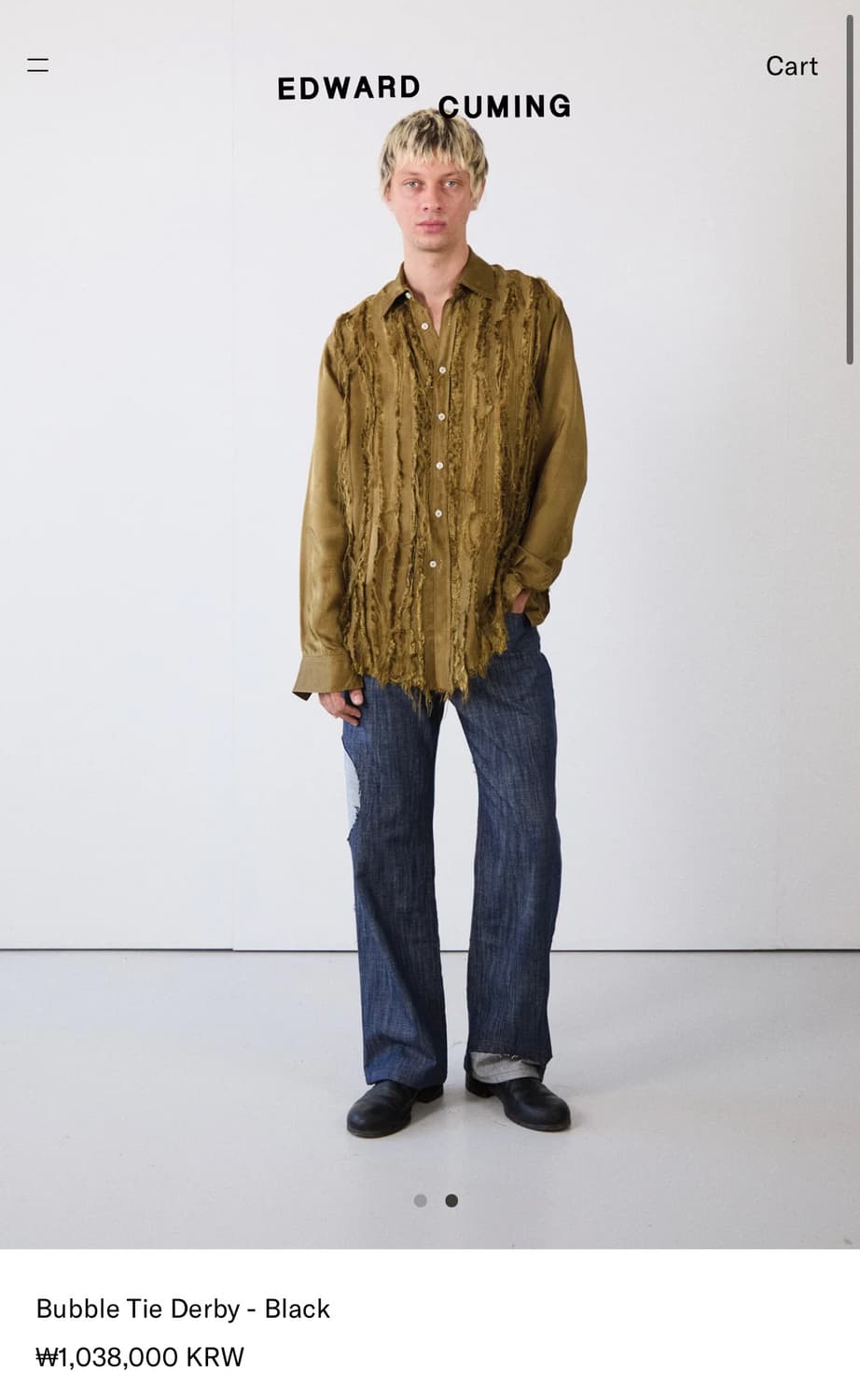 [42,43,44]에드워드 커밍 버블 타이 더비슈즈/블랙 상품이미지2