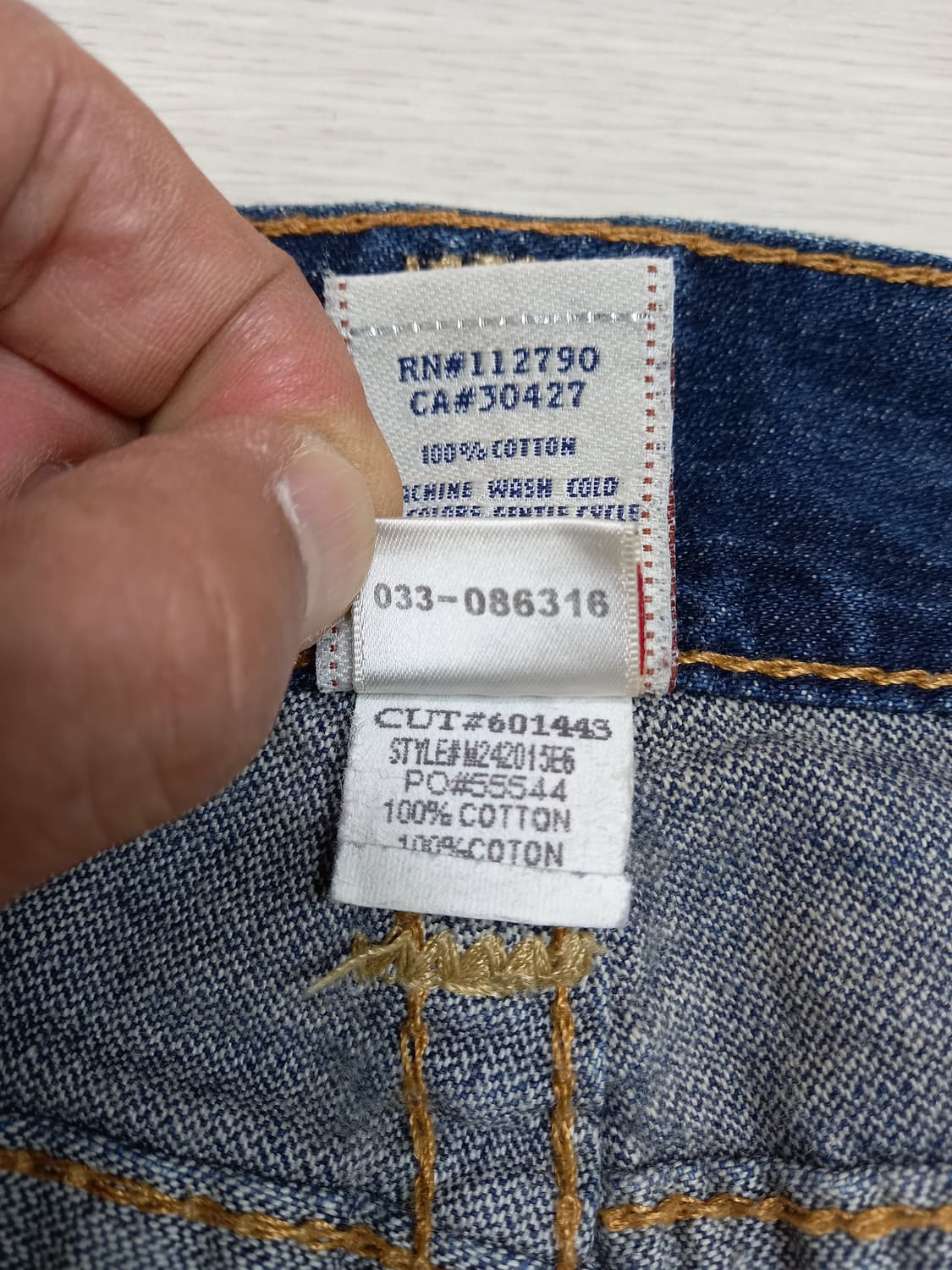 31 트루릴리전 USA 약골반 데미지워싱 일자진 31-515 상품이미지9