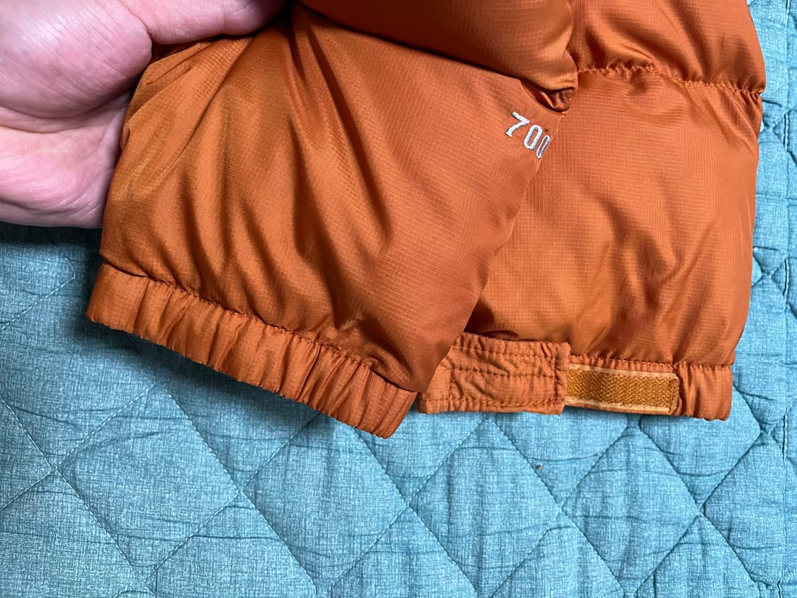 노스페이스 700 중앙로고 오렌지/브라운 패딩 M 상품이미지10