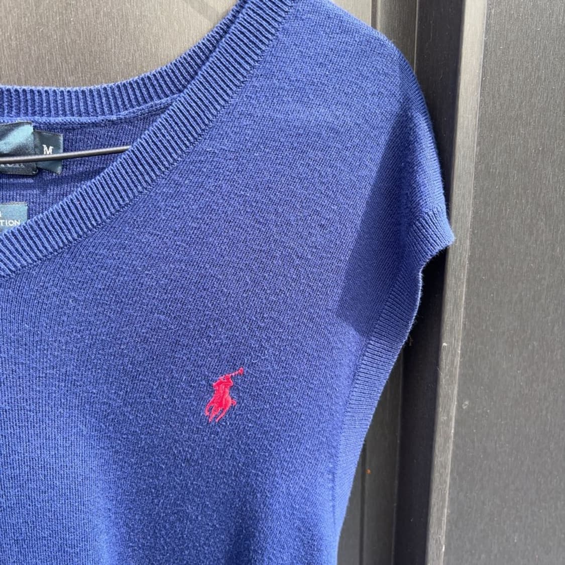 폴로 랄프로렌 블루 피마코튼 니트 조끼 90 P00020 상품이미지2